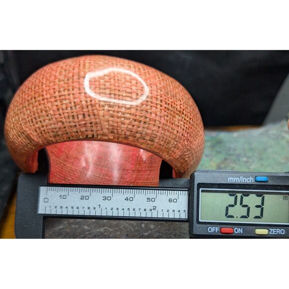 Bracelet Lot – Textured Resin & Carved Wood – Sculptural Boho Stack - Picture 7 of 9